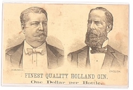 Hancock, English Holland Gin Advertising Card