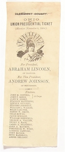 Lincoln 1864 Ohio Ballot