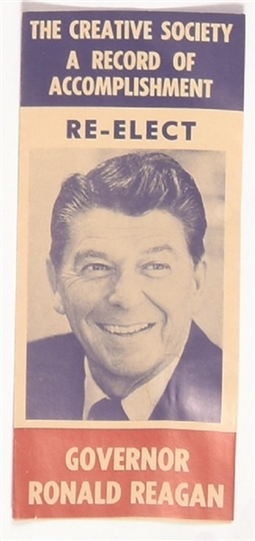 Re-Elect Gov. Ronald Reagan Pamphlet