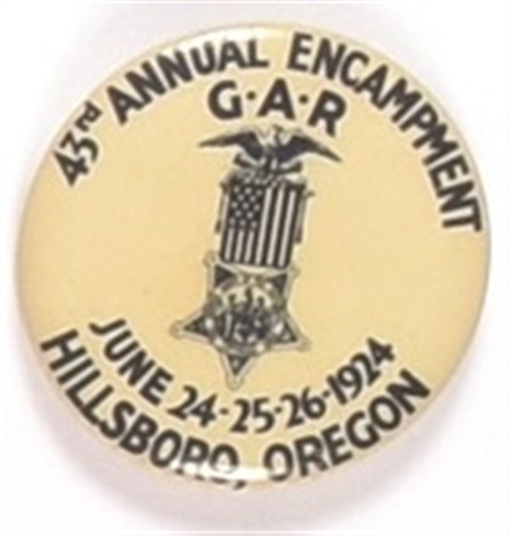 Oregon GAR 1924 Celluloid