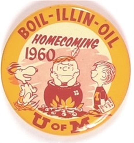 Minnesota 1960 Peanuts Homecoming Pin