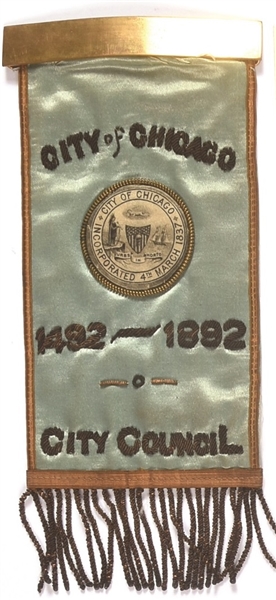 Chicago City Council 1892 Ribbon