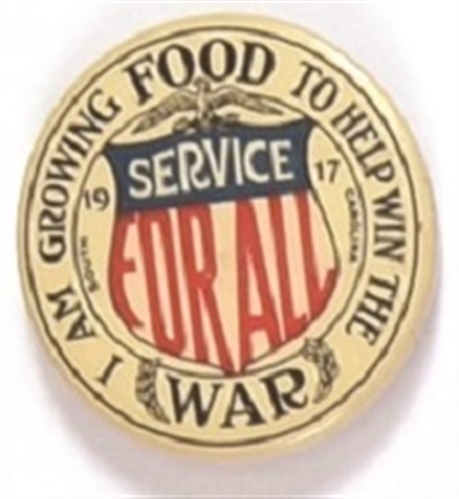 Service for All World War I Celluloid