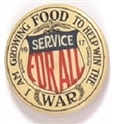 Service for All World War I Celluloid