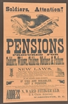 Civil War Pensions Broadside