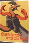 Strong Hand Saves the Country 1930s German Poster