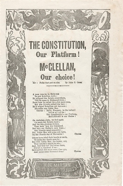 McClellan Campaign Song Sheet