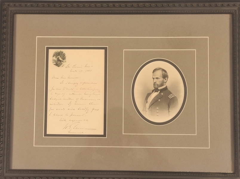 General Sherman Letter and Portrait