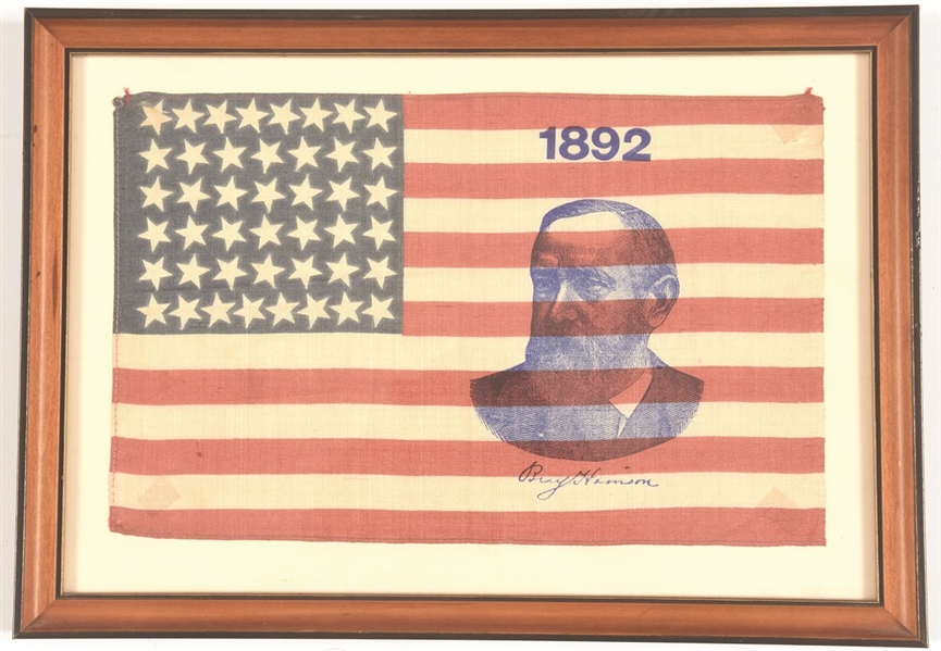 Benjamin Harrison Framed Flag