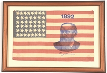 Benjamin Harrison Framed Flag