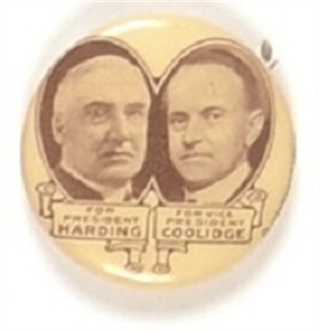 Harding, Coolidge Rare Smaller Size Jugate