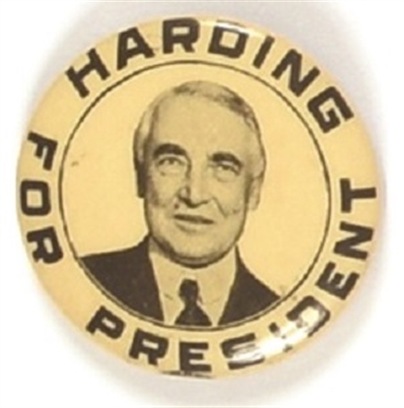 Harding for President Smiling Celluloid