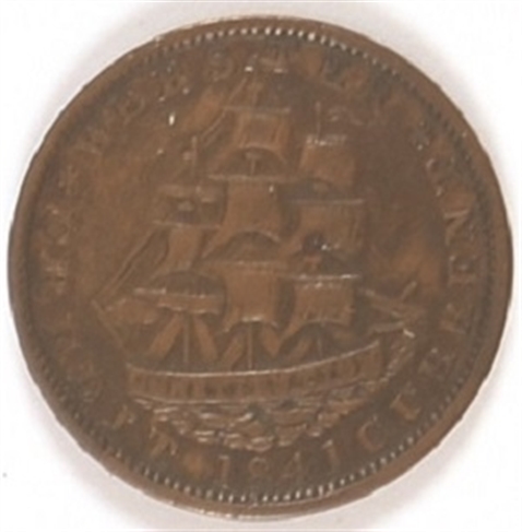 Webster anti Van Buren Hard Times Token