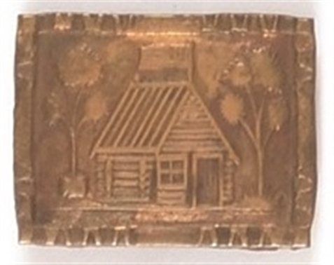 Harrison Log Cabin Brass Stickpin