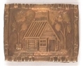 Harrison Log Cabin Brass Stickpin