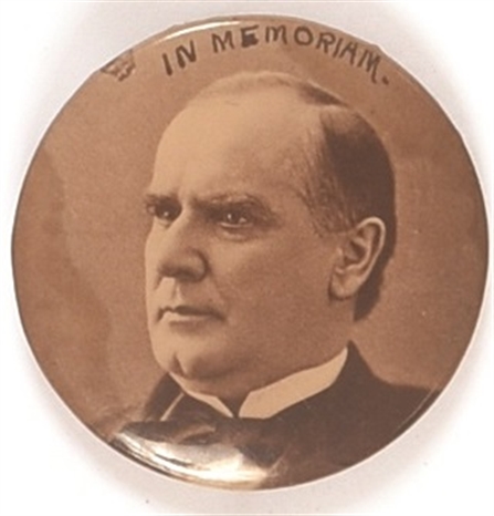 McKinley In Memoriam Sepia Celluloid