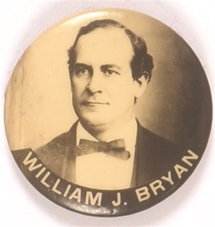 William Jennings Bryan Clipback Celluloid
