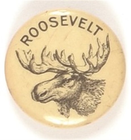 Roosevelt Scarce Bull Moose Celluloid
