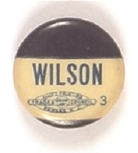 Woodrow Wilson Blue and White Celluloid