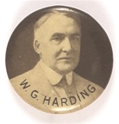 Harding Scarce Black and White Picture Pin