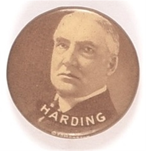 Warren G. Harding Sepia Celluloid