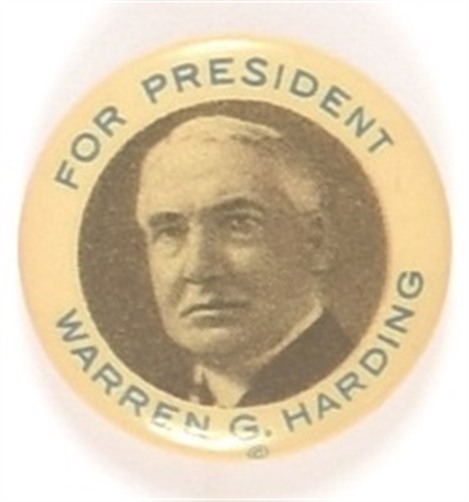 Harding for President White Border