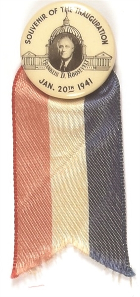 FDR 1941 Inauguration Pin, Ribbon