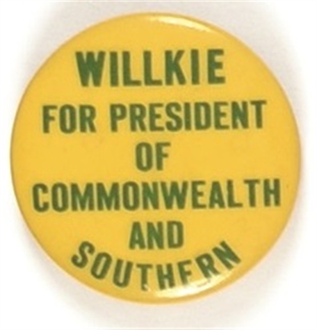 Willkie for President of Commonwealth and Southern