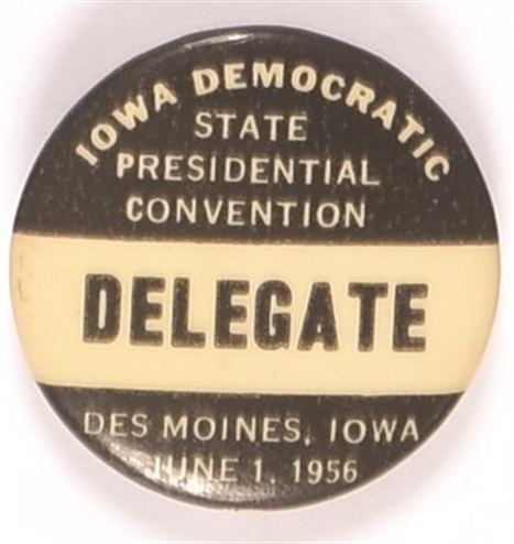 Iowa 1956 Democratic Convention Pin