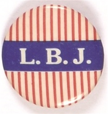 LBJ Red and White Stripes Celluloid