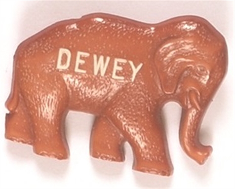 Dewey Brown Elephant Pin