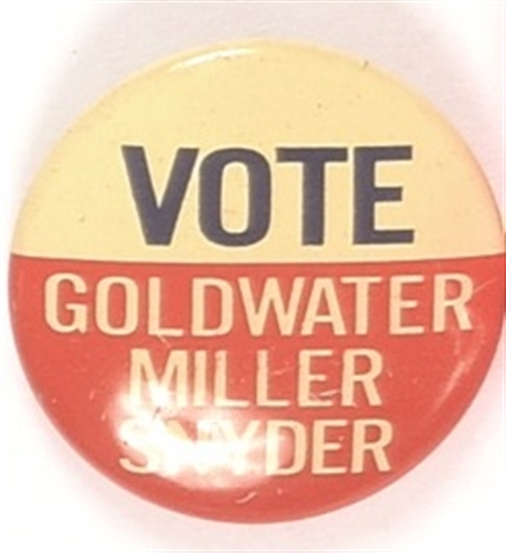 Vote Goldwater, Snyder Kentucky Coattail