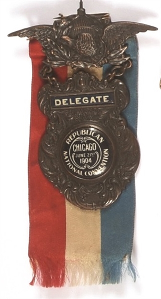 Roosevelt 1904 Delegate Badge