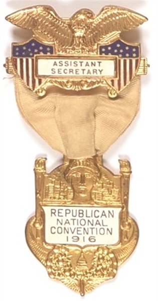 Hughes 1916 Assistant Secretary Badge