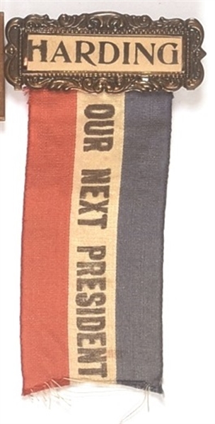 Harding Our Next President Ribbon
