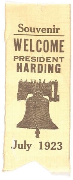 Welcome President Harding Ribbon