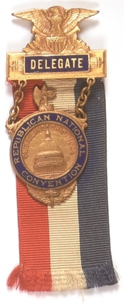 Coolidge 1924 Delegate Badge