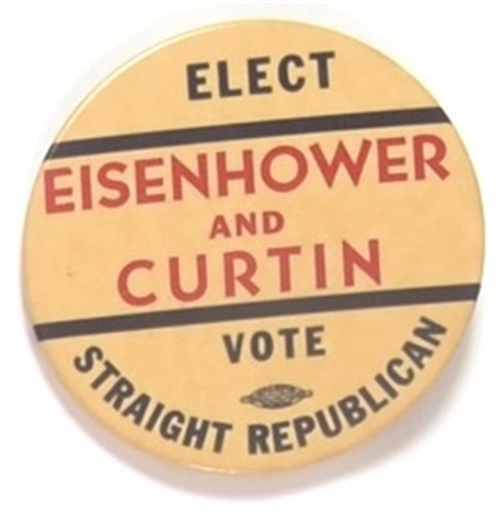 Eisenhower and Curtin Pennsylvania Coattail