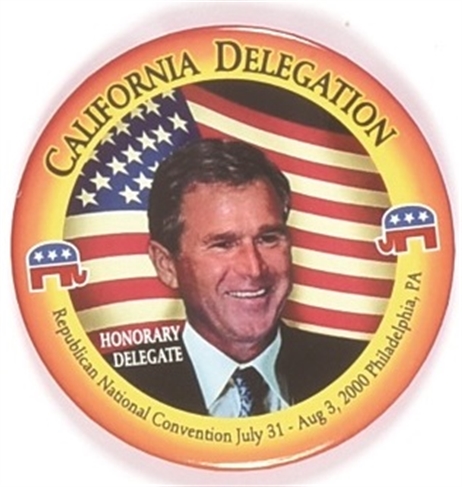 GW Bush California Delegation Pin