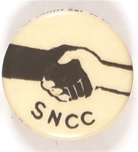 SNCC Civil Rights Shaking Hands Pin