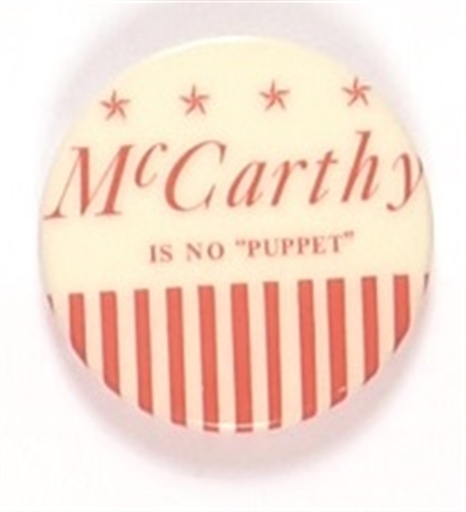 McCarthy is No Puppet