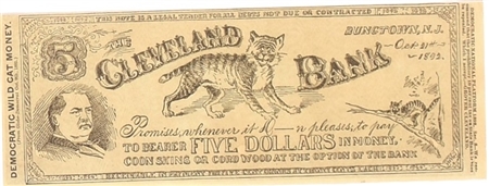 Cleveland Bank "Wild Cat Money"