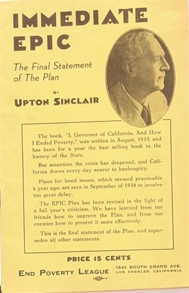 Upton Sinclair EPIC Booklet