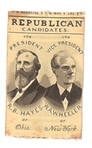Hayes, Wheeler Scarce Jugate Ribbon