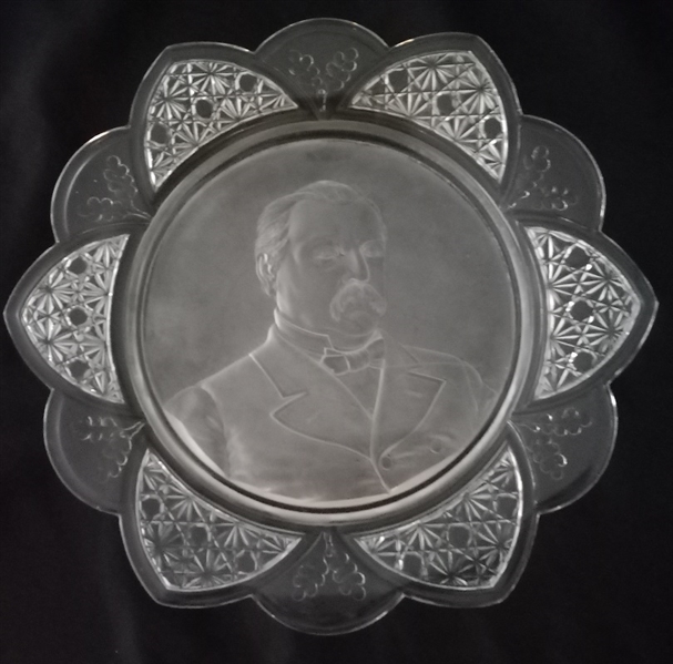Cleveland Etched Glass Plate
