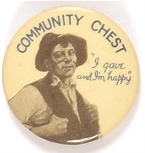 Community Chest I Gave and Im Happy