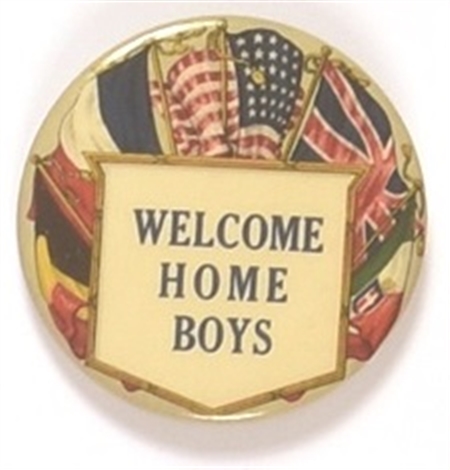Welcome Home Boys World War I Celluloid