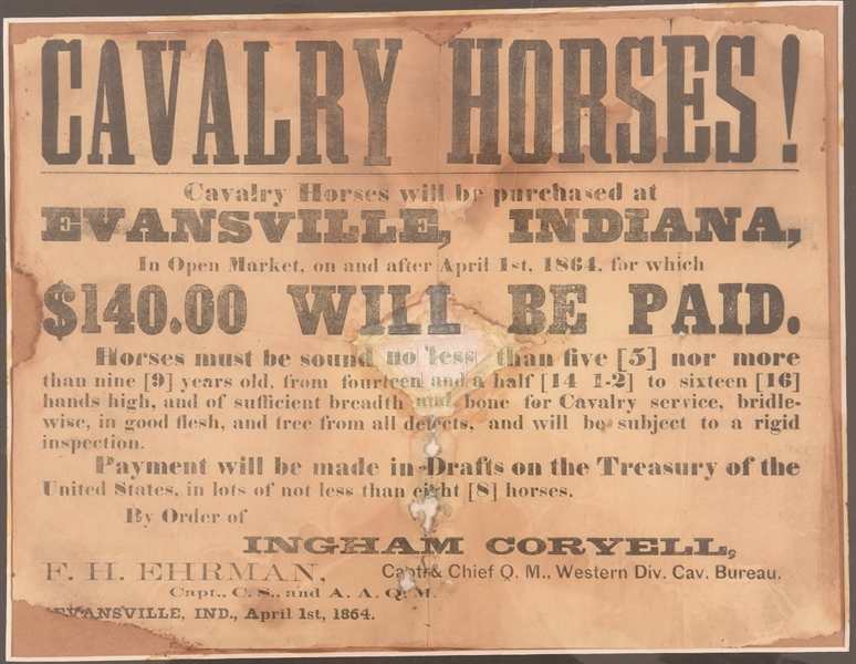Indiana Civil War Cavalry Poster