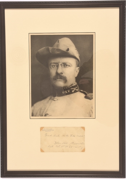TR Rough Rider Photo and Signed Envelope