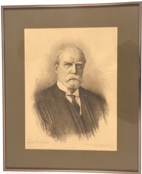 Charles Evans Hughes Signed Portrait